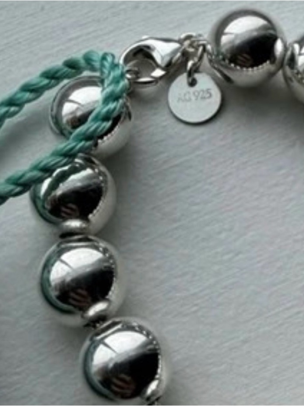 Tiffany & Co. Sterling Silver Bead Bracelet w/Tiffany Blue Pouch, no wear at all - Picture 5 of 12